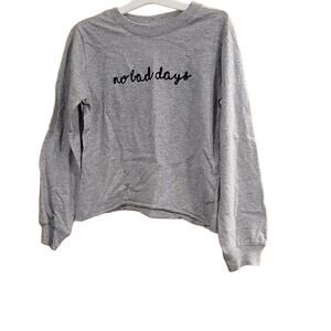 Art Class Girls Embroidered Graphic Long Sleeve Tee, Gray, Sz S, NWT